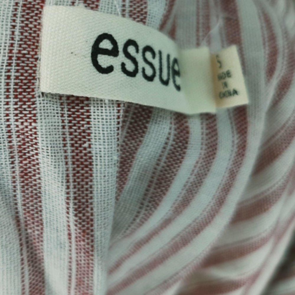 Essue Red/White Striped Ruffle Dress sz SSize Small - Picture 4 of 5